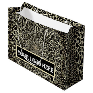 CUTE GOLDEN AND BLACK  LARGE GIFT BAG