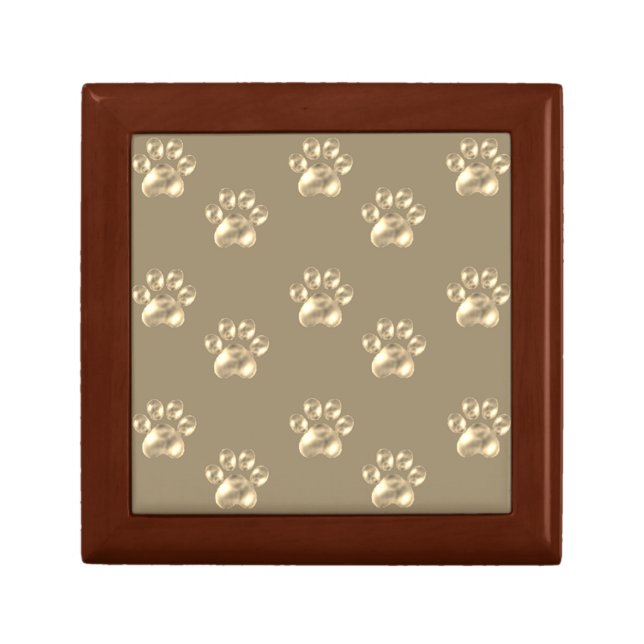 Cute golden brown paws gift box (Front)