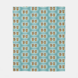 Cute Golden Cats Fleece Blanket