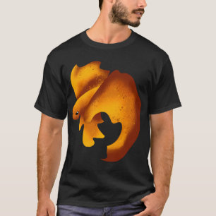 Cute Golden Goldfish Glow - Warm Orange Textured I T-Shirt