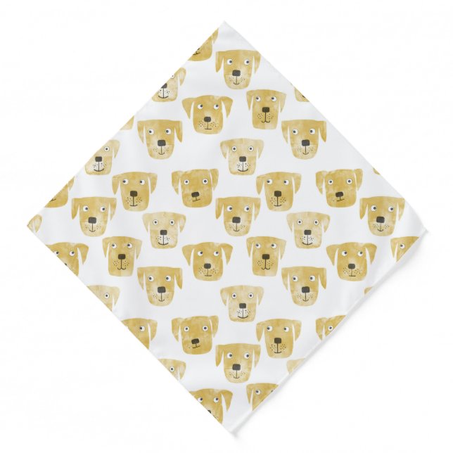 Cute Golden Labrador Retriever Dog Bandana (Front)