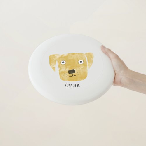 Cute Golden Labrador Retriever Dog Custom Name Wham_O Frisbee