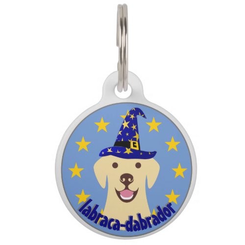 Cute Golden Labrador Retriever Dog Magic Show Pet ID Tag