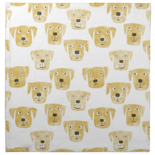 Cute Golden Labrador Retriever Dog Pattern Cloth Napkin