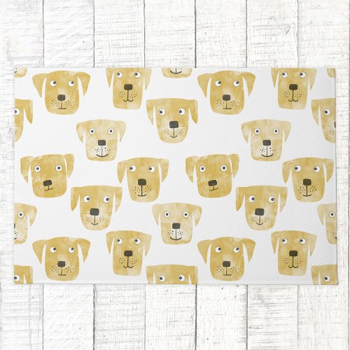 Cute Golden Labrador Retriever Dog Pattern Doormat