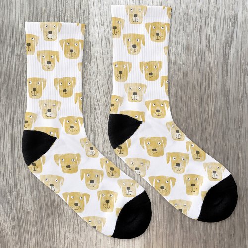 Cute Golden Labrador Retriever Dog Pattern Socks