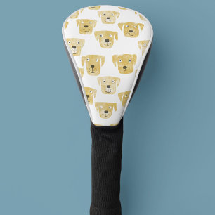Cute Golden Labrador Retriever Dog Watercolor Golf Head Cover