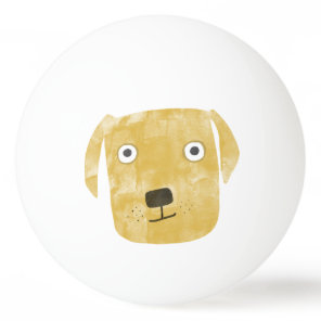 Cute Golden Labrador Retriever Dog Watercolor Ping Pong Ball