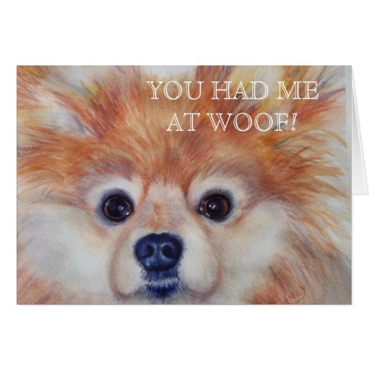 CUTE GOLDEN POMERANIAN CARDS (Front Horizontal)