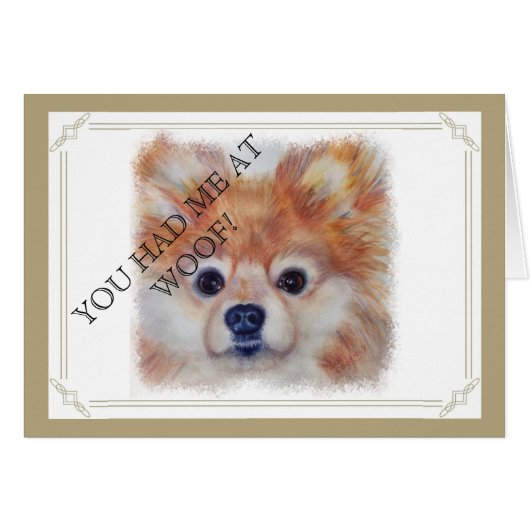 CUTE GOLDEN POMERANIAN CARDS (Front Horizontal)