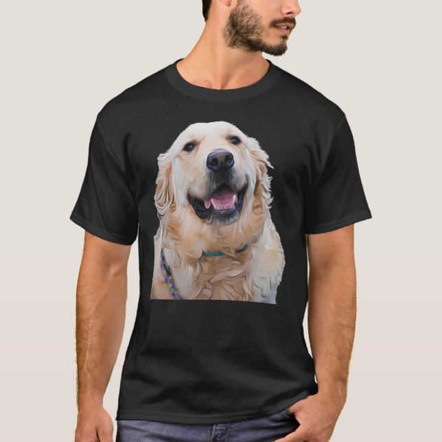 Cute Golden Retriever 16 T-Shirt (Front)