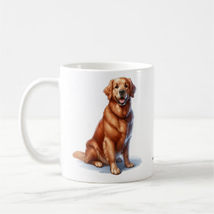  Cute Golden Retriever Art Mug