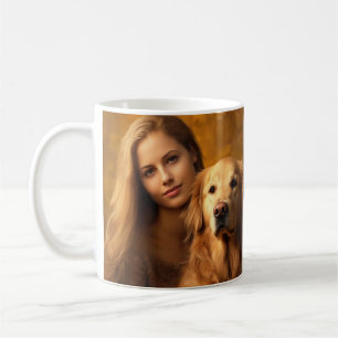 Cute golden retriever Best Dog Mom Ever Two Photo  Coffee Mug