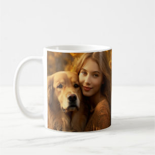 Cute golden retriever Best Dog Mom Ever Two Photo  Coffee Mug