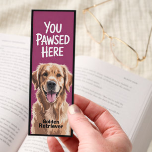 Cute Golden Retriever Bookmarks