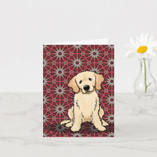 Cute Golden Retriever Card