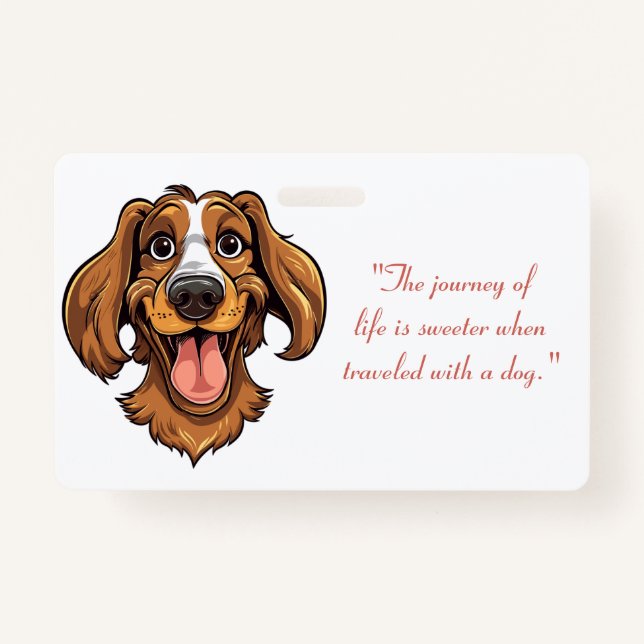 Cute Golden Retriever Clipart | Badge (Front)