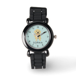 Cute Golden Retriever Dog Kids Watch