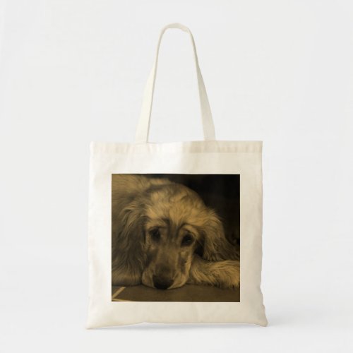 Cute Golden Retriever Dog Laying Down Tote Bag