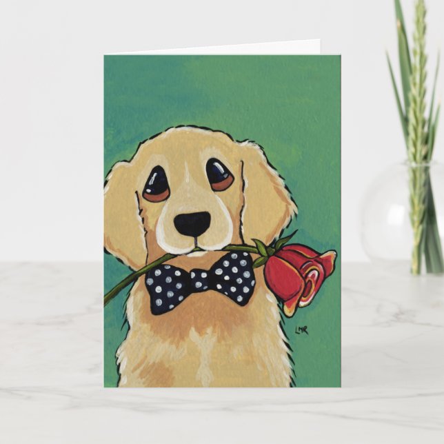 Cute Golden Retriever | Dog Thank You Card (Front)