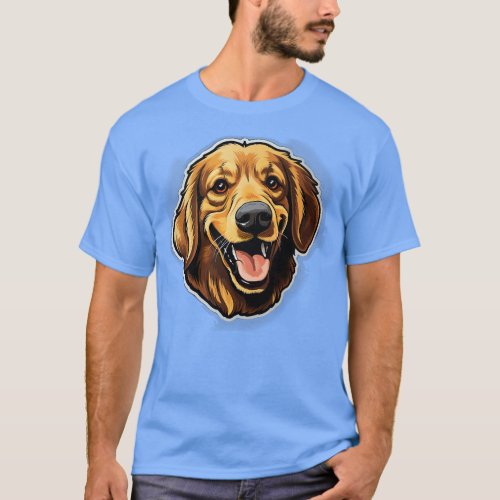 Cute Golden Retriever Dogs Funny Golden Retriever  T_Shirt