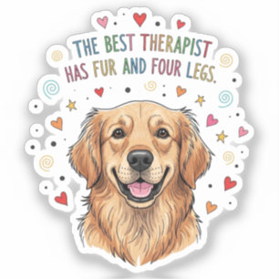 Cute Golden Retriever Doodle Sticker
