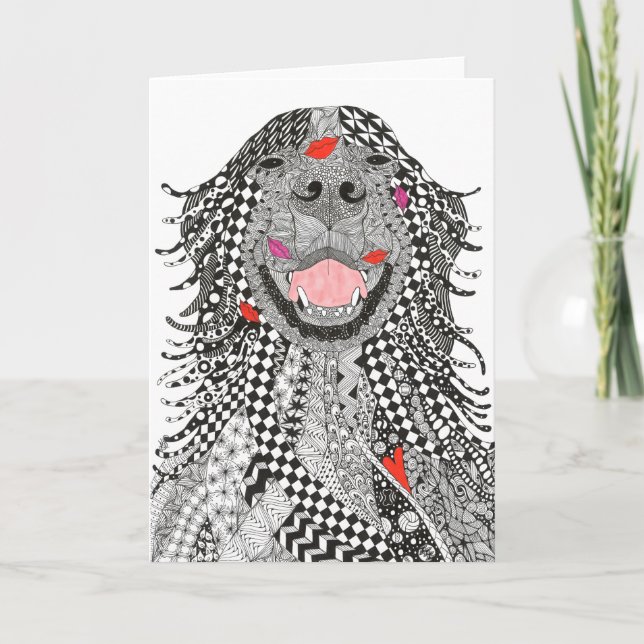 Cute Golden Retriever Free Kisses Greeting Card (Front)