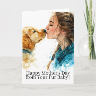 Cute Golden Retriever Happy Mother's Day Mom Pet Card