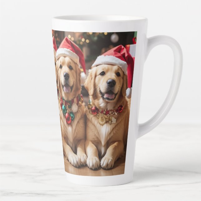 Cute Golden Retriever Latte Mug (Right)