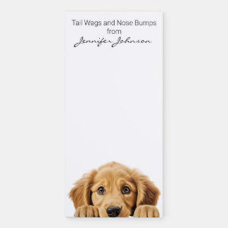 Cute Golden Retriever Magnetic Notepad