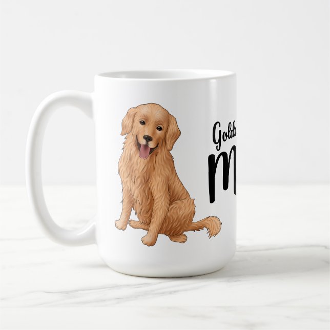Cute Golden Retriever Mom Gift Cartoon Puppy Dog  Coffee Mug (Left)