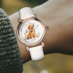 Cute Golden Retriever Mom Template Watch