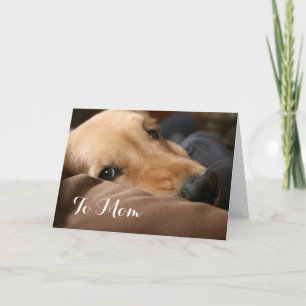 Cute Golden Retriever Mother's Day Card