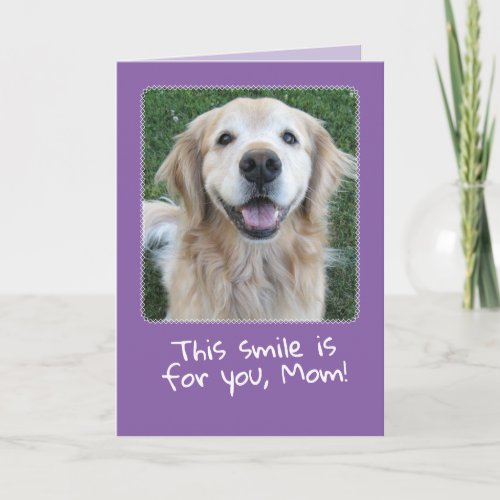 Cute Golden Retriever Mothers Day Card
