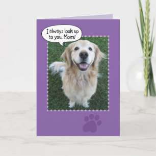 Cute Golden Retriever Mother's Day Card