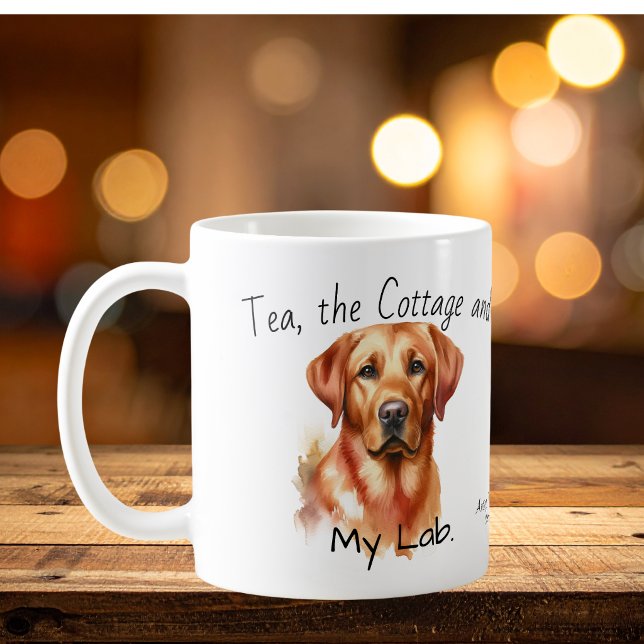  Cute Golden Retriever Personalize Coffee Mug (Creator Uploaded)