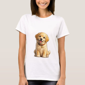 Cute Golden Retriever Puppy Dog Lover T-Shirt