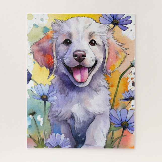 Cute Golden Retriever Puppy Puzzle (Vertical)