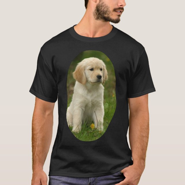 Cute Golden Retriever Puppy   T-Shirt (Front)