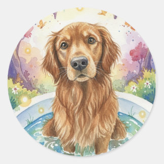 Cute Golden Retriever Sticker