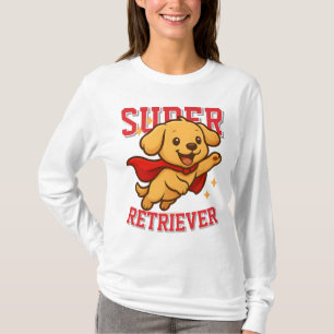 Cute Golden Retriever Superhero Unisex Man Woman T-Shirt
