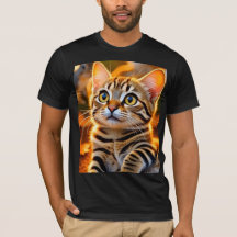 Cute Golden Tabby Kitten – Cozy Autumn Cat Illustr