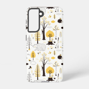 Cute Golden Woods Scene Pattern Samsung Galaxy S21 Case