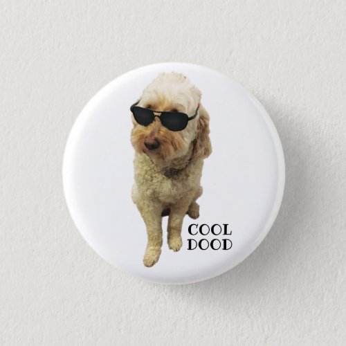 Cute GoldenDoodle Cool Dood Button