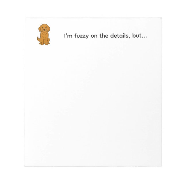 Cute Goldendoodle Dog Notepad (Front)