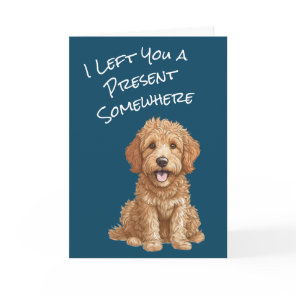 Cute Goldendoodle Puppy Happy Birthday Card