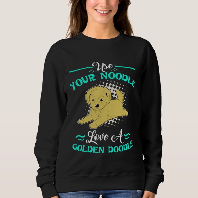 Cute Goldendoodle  Womens Love A Golden Doodle Sweatshirt (Front)