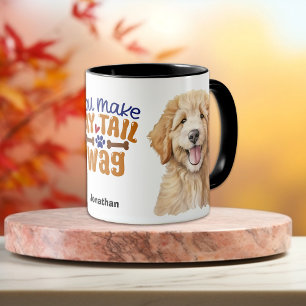 Cute Goldendoodle You Make My Tail Wag Mug
