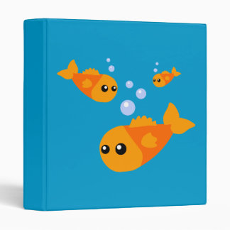 Cute Goldfish 3 Ring Binder