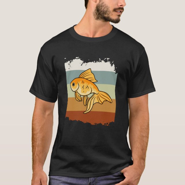 Cute Goldfish Aquarium Artsy Fish T-Shirt (Front)